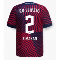 RB Leipzig Mohamed Simakan #2 Bortedrakt 2023-24 Kortermet